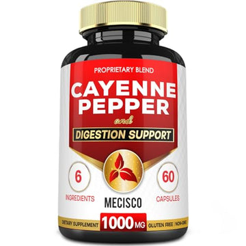 Mecisco 6in1 Cayenne Pepper Capsules Organic with Ginger Root, Beet Root, and Black Pepper Mecisco Au supplements