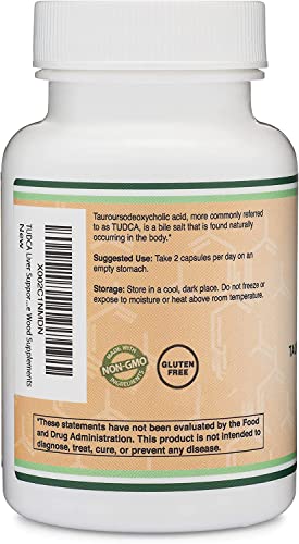TUDCA Bile Salts Liver Support Supplement, 500mg Servings, Liver and Gallbladder Double Wood Supplements Au supplements
