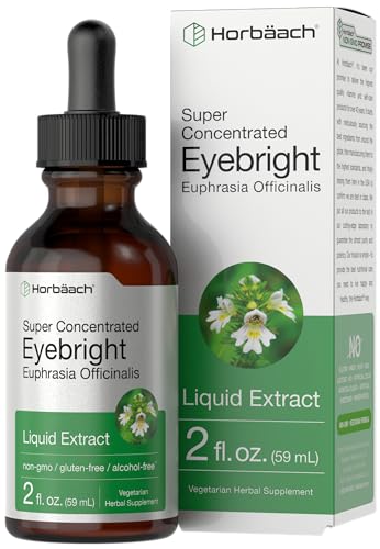 Eyebright Herb Supplement | 2 fl oz | Alcohol Free Drops | Super Concentrated Liquid Horbäach Au supplements