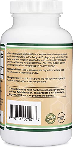 AKG Supplement (Alpha Ketoglutaric Acid) 1,000mg Per Serving (180 Capsules) Different Double Wood Supplements Au supplements