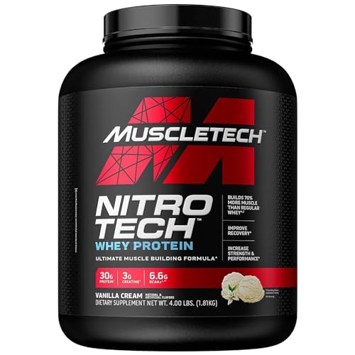 MuscleTech Whey Protein Powder Nitro-Tech | Isolate & Peptides & Cell-Tech Creactor MuscleTech Au supplements