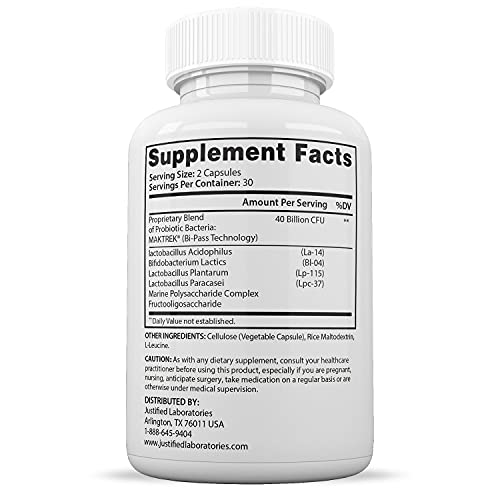 Justified Laboratories (2 Pack) Clear Nails Plus Max Pills 40 Billion CFU Probiotic Supports Justified Laboratories Au supplements