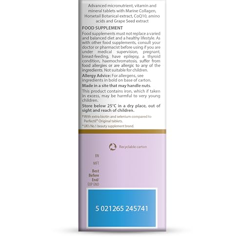 Perfectil Vitabiotics Multivitamin | Hair Growth and Thickening Formula | Supports Thicker, Healthy Hair | Vitamin D, E, Collagen, Biotin, and More Perfectil Au supplements
