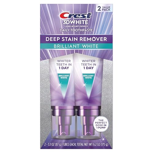 Crest 3DWhite Brilliance Deep Stain Remover Brilliant White Toothpaste - 3.1oz/2pk Crest Au supplements