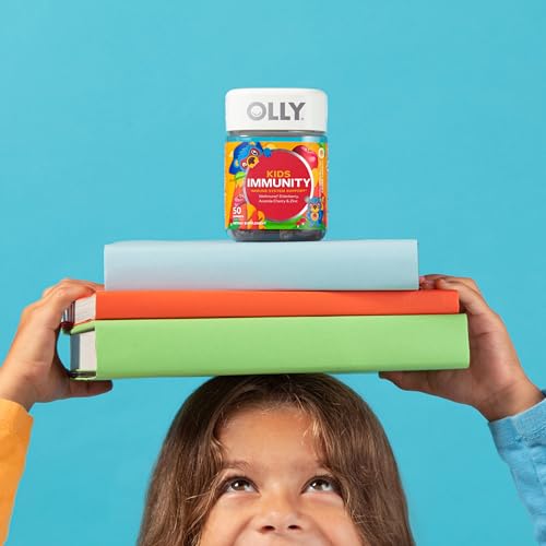 OLLY Kids Immunity Gummy, Immune Support, Wellmune, Elderberry, Vitamin C, Zinc, Chewable Supplement, Cherry - 50 Count OLLY Au supplements