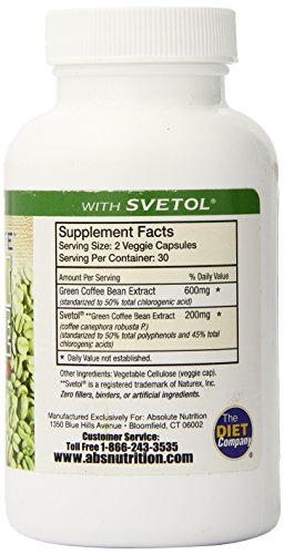 Absolute Nutrition Diet Supplement, Green Coffee Bean Extract with Svetol, 60 Count Absolute Nutrition Au supplements