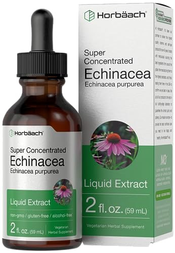 Echinacea Drops Liquid Extract | 2 fl oz | Super Concentrated Tincture | Alcohol Free Horbäach Au supplements