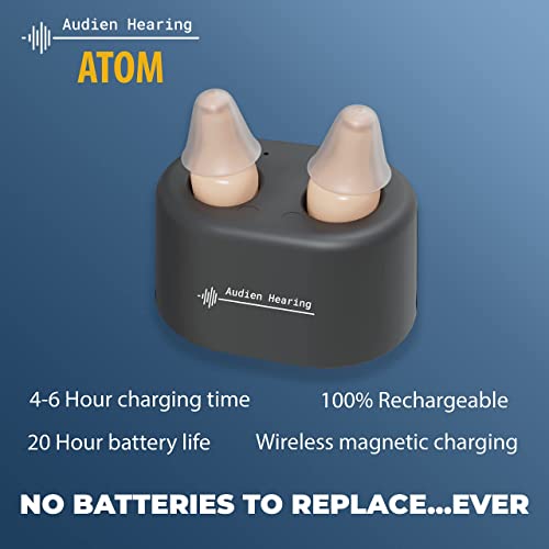 Audien ATOM Rechargeable Hearing Amplifier to Aid and Assist Hearing Audien Hearing Au supplements