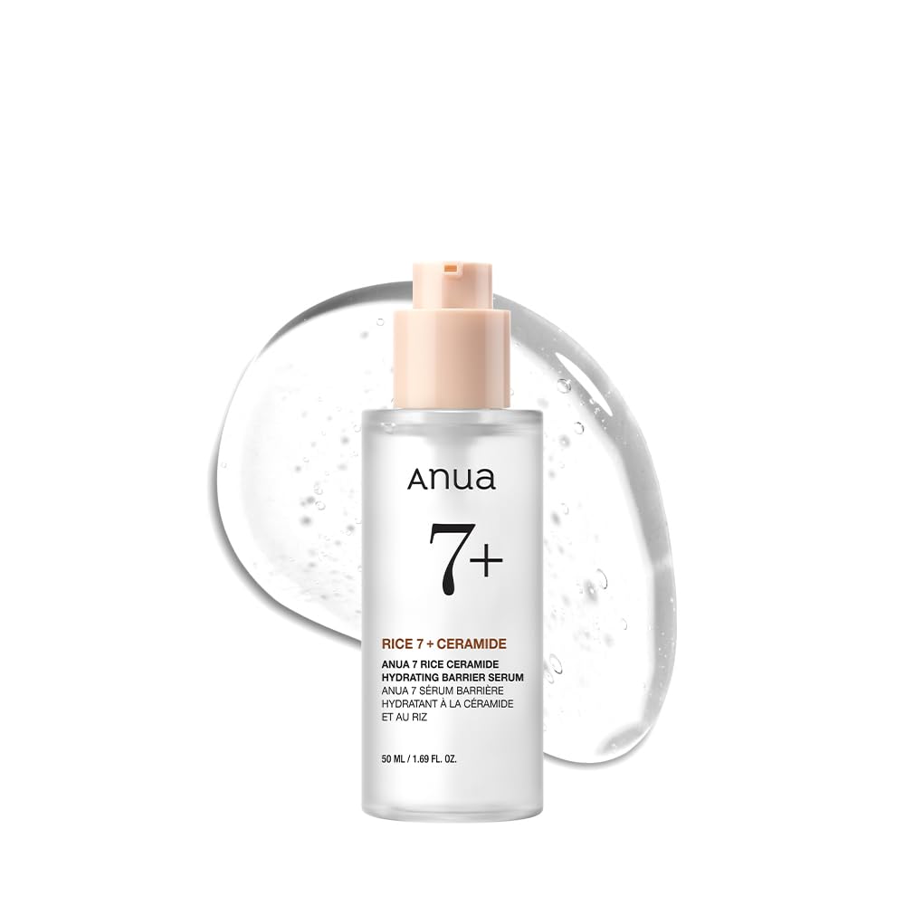 Anua Rice Ceramide 7 Hydrating Barrier Serum, Moisturizing Face Serum, Non-comodogenic, Hyaluronic Acid, Niacinamide, Lightweight, Fragrance Free, Sensitive Dry Skin, Korean Skincare, 1.69 fl oz ANUA Au supplements