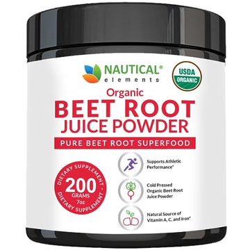 Beet Juice Powder Organic - Cold Pressed - 20:1 Concentrate - Concentrated Beet Root Nautical Elements Au supplements