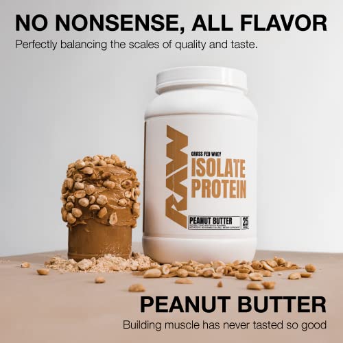 RAW Whey Isolate Protein Powder, Peanut Butter - 100% Grass-Fed Sports Nutrition Protein RAW Au supplements