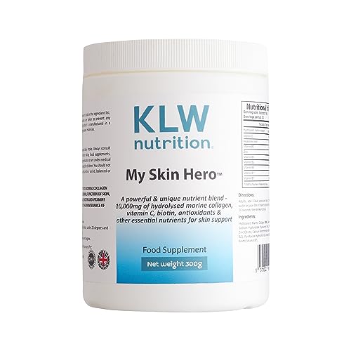 Marine Collagen Powder 10,000mg - with Vitamin C, Zinc, Biotin, Hyaluronic Acid - No fillers, sweeteners or additives KLW Nutrition Au supplements