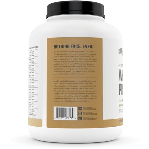 Levels Grass Fed 100% Whey Protein, No Hormones, Cappuccino, 5LB Levels Nutrition Au supplements