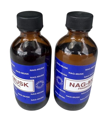 Premium Fragrance Oil 2 Bottles Nag-Musk or Nag-White Sage, 2 Ounces Each in a Glass Bottle Generic Au supplements