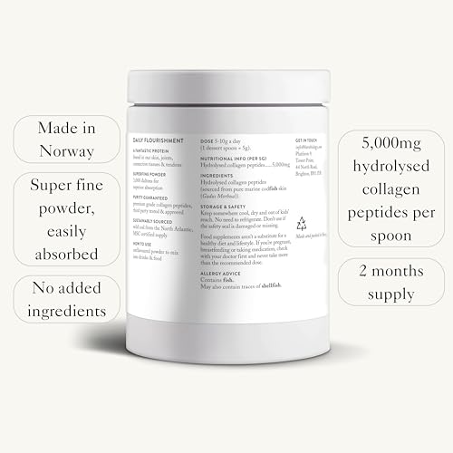Bare Biology Collagen Powder, 300g/60 Servings - Skinful Pure Marine Collagen Supplement for Skin Bare Biology Au supplements