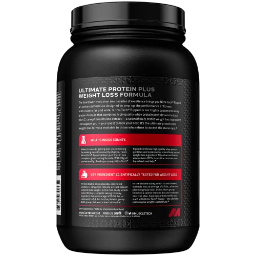 Protein Powder for Weight Loss - MuscleTech Nitro-Tech Ripped - Whey Protein Powder MuscleTech Au supplements