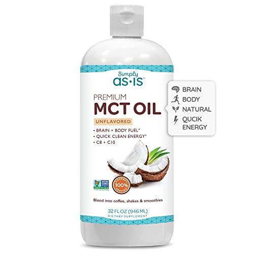 AS-IS Simply Premium MCT Oil C8 & C10 | Unflavored | 100% from Non-GMO Coconuts AS-IS Au supplements