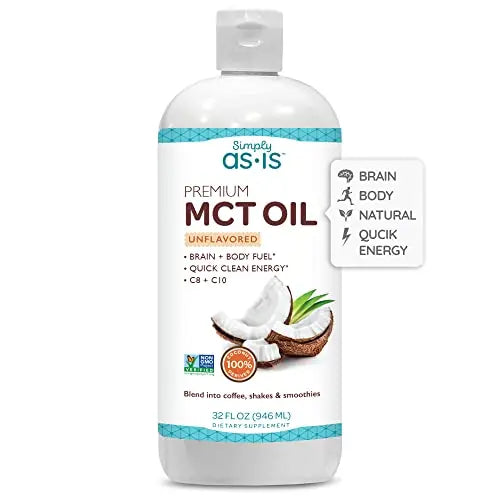 AS-IS Simply Premium MCT Oil C8 & C10 | Unflavored | 100% from Non-GMO Coconuts AS-ISAU supplements