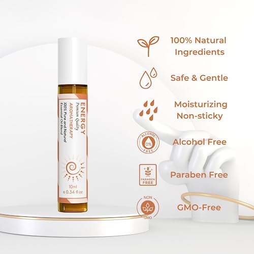 Benatu Energy Essential Oil Roll On Blend (with Clove, Lemon, Grapefruit Oil)- Travel Size Relaxing Roller benatu Au supplements