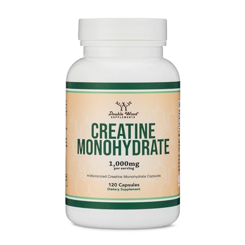 Creatine Pills 1,000mg Per Serving (120 Creatine Capsules) Micronized Creatine Double Wood Supplements Au supplements