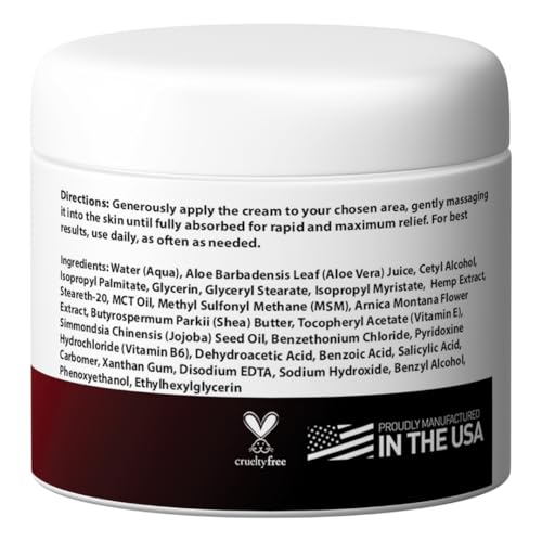 Medical Miracles Hemp Cream - Ideal for Hips, Joints, Neck, Back, Elbows, Fingers, Hands, and Knees (1000mg) Now NEW 4OZ Size Medical Miracles Au supplements