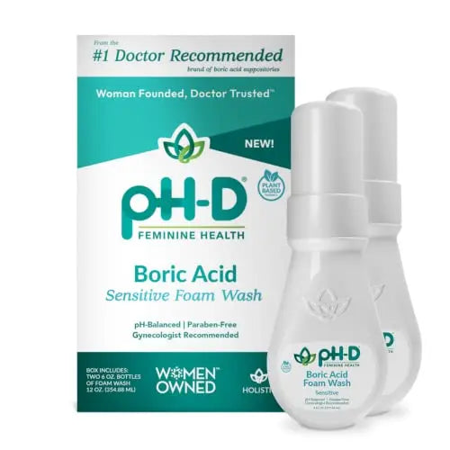 pH-D Feminine Health - Boric Acid Foam Wash - pH-Balanced, Paraben-Free, and Plant-based pH-D Feminine Health SupportAU supplements