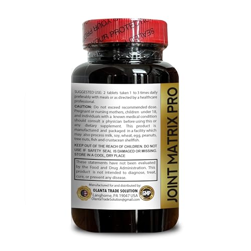 Joint Matrix PRO Natural Complex - Support Muscle Recovery, Full Joint Support, Flexibility Supplements, Natural Muscle Support - 2 Bottles 180 Tablets OLANTA TRADE SOLUTION Au supplements