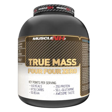 MuscleNh2 True Mass Four Four Zero Mass Gainer Protein Powder, High Calories and Protein MuscleNh2 Au supplements