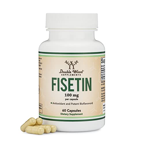 Fisetin Supplement - 100mg of Bioactive Flavnonols, 60 Count (Natural Bioflavonoid Double Wood Supplements Au supplements