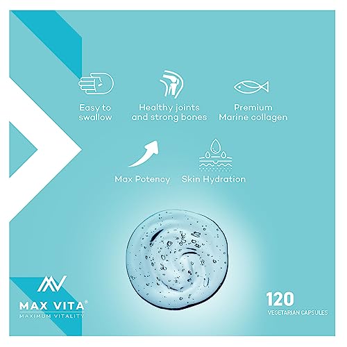 Marine Collagen Supplement 1200mg with Hyaluronic Acid & Vitamin C Hydrolysed Peptides Powder MAX VITA MAXIMUM VITALITY Au supplements