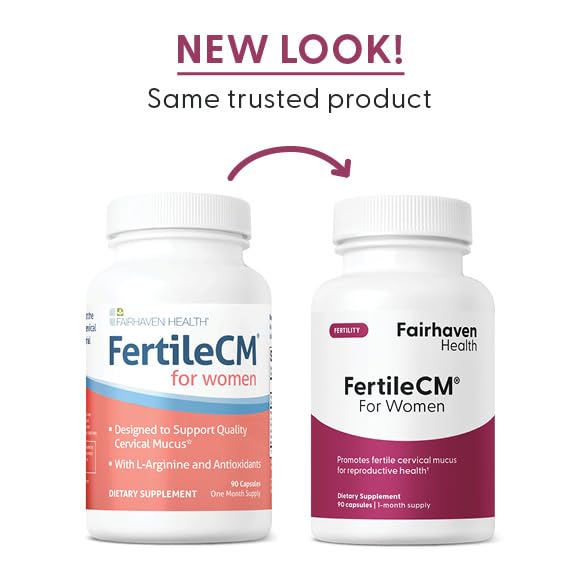 Fairhaven Health FertileCM Fertility Supplement for Women, Capsules - Fertile Cervical Mucus, Ovulation Cycle, Includes L-Arginine, N-Acetyl-Cysteine, Grape Seed Extract and Vitamin C - 90 Capsules Fairhaven Health Au supplements