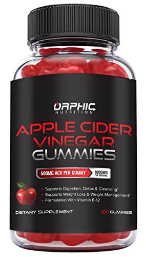 Apple Cider Vinegar Gummies with Mother- 1000mg - Supplement Formulated to Support ORPHIC NUTRITION Au supplements