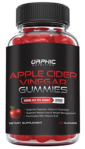 Apple Cider Vinegar Gummies with Mother- 1000mg - Supplement Formulated to Support ORPHIC NUTRITION uk supplements