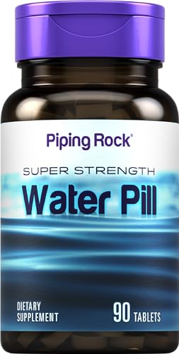 Water Pill | 90 Tablets | Super Strength | with Potassium | Non-GMO, Gluten Free Supplement Piping Rock Au supplements
