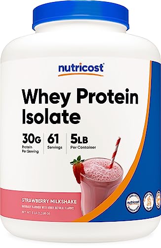 Nutricost Whey Protein Isolate (Strawberry Milkshake) 5LBS Nutricost Au supplements