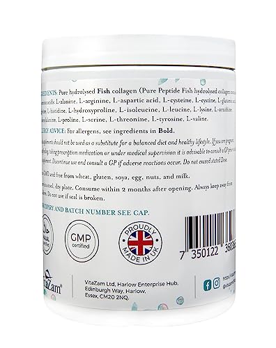 Vitazam Pure Marine Collagen Powder - 100% Hydrolysed Collagen Peptides for Hair Skin and Nails VitaZam Au supplements