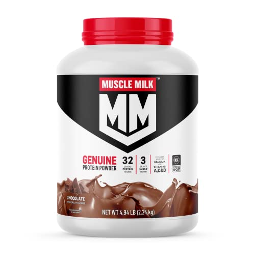 Muscle Milk Genuine Protein Powder, Chocolate, 4.94 Pound, 32 Servings, 32g Protein Muscle Milk Au supplements