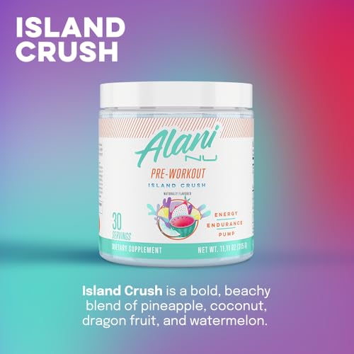 Alani Nu Island Crush Pre Workout and BCAA Hawaiian Shaved Ice Post Workout Powder Alani Nu Au supplements