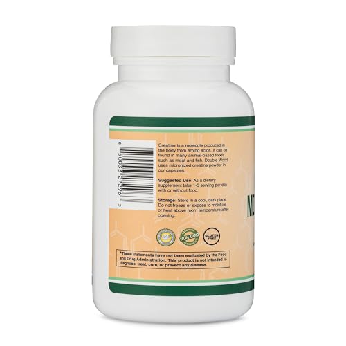 Creatine Pills 1,000mg Per Serving (120 Creatine Capsules) Micronized Creatine Double Wood Supplements Au supplements