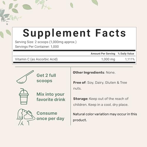 Micro Ingredients Pure Vitamin C Crystal Powder (Water Soluble Vitamin C 1000mg Micro Ingredients Au supplements