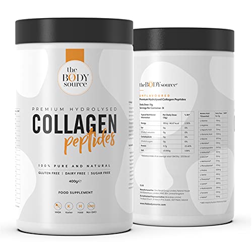 The Body Source Premium Hydrolysed Collagen Powder – 400g Unflavoured Bovine Collagen The Body Source Au supplements