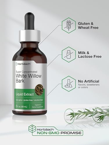 White Willow Bark Extract | 2 fl oz | Alcohol Free Liquid Tincture | Super Concentrated Horbäach Au supplements