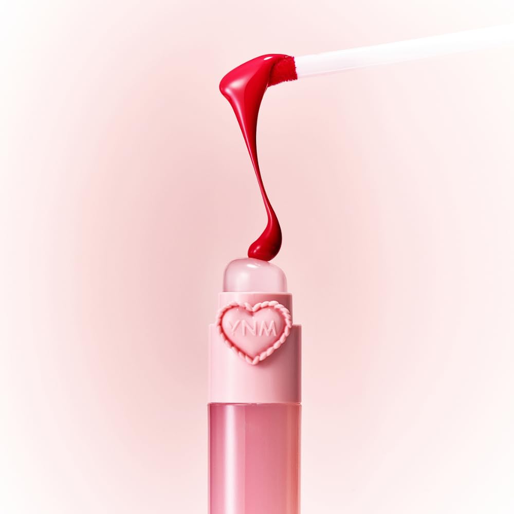 YNM Heart Jelling Tint, PEPPER JELLING, Silicone Lip Brush Included, K-Beauty, Non-Sticky, Moisturizing, Smudge-Proof, Korean Lip Tint, Long-Lasting, Vivid Color, 0.09 oz YNM Au supplements