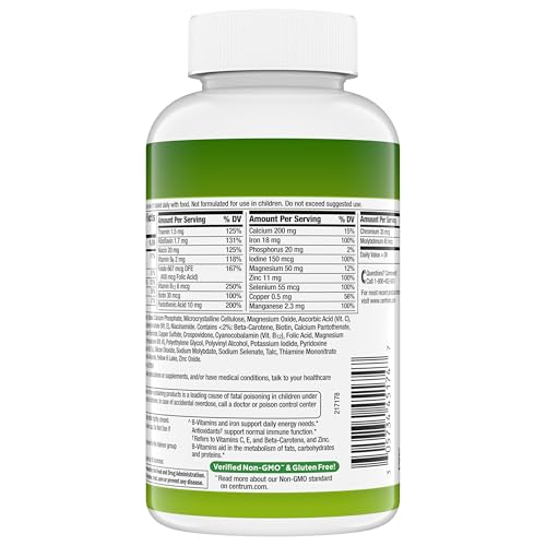 Centrum Adult Multivitamin/Multimineral Supplement with Antioxidants, Zinc, Vitamin D3 and B Vitamins Centrum Au supplements
