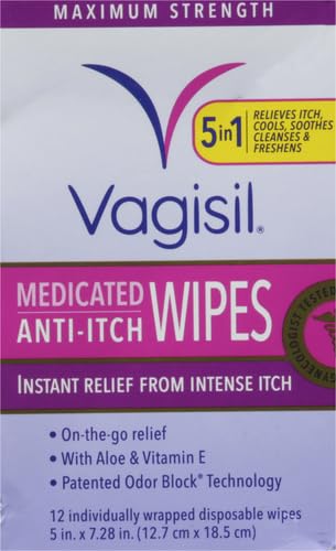 Vagisil Anti-Itch Medicated Feminine Intimate Wipes for Women, Maximum Strength, Gynecologist Tested Vagisil Au supplements
