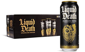 Liquid Death Sparkling Mountain Water, 16.9 oz Tallboys (18-Pack) Liquid Death Au supplements