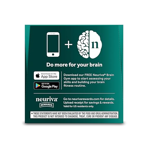 NEURIVA Ultra Decaffeinated Clinically Tested Nootropic Brain Supplement for Mental Alertness, Memory, Focus & Concentration, Cognivive, Neurofactor, Phosphatidylserine, Vitamins B6 B12, 60 Capsules NEURIVA Au supplements