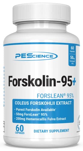 PEScience Forskolin Capsules, 95% Pure Forskolin Extract, Patented ForsLean, 60 Count PEScienceAU supplements