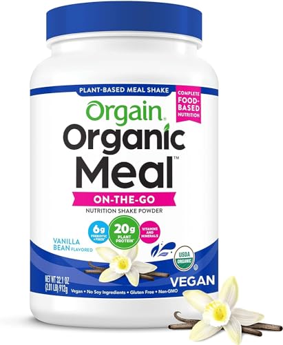 Orgain Organic Vegan Meal Replacement Protein Powder, Vanilla Bean - 20g Plant Based Orgain Au supplements