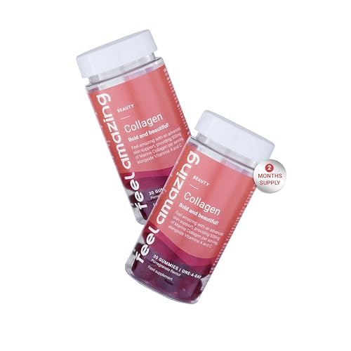 Collagen Gummies with Vitamins A and C, 500mg of Marine Collagen Per Serving, Advanced Skin Support, Feel Amazing Au supplements